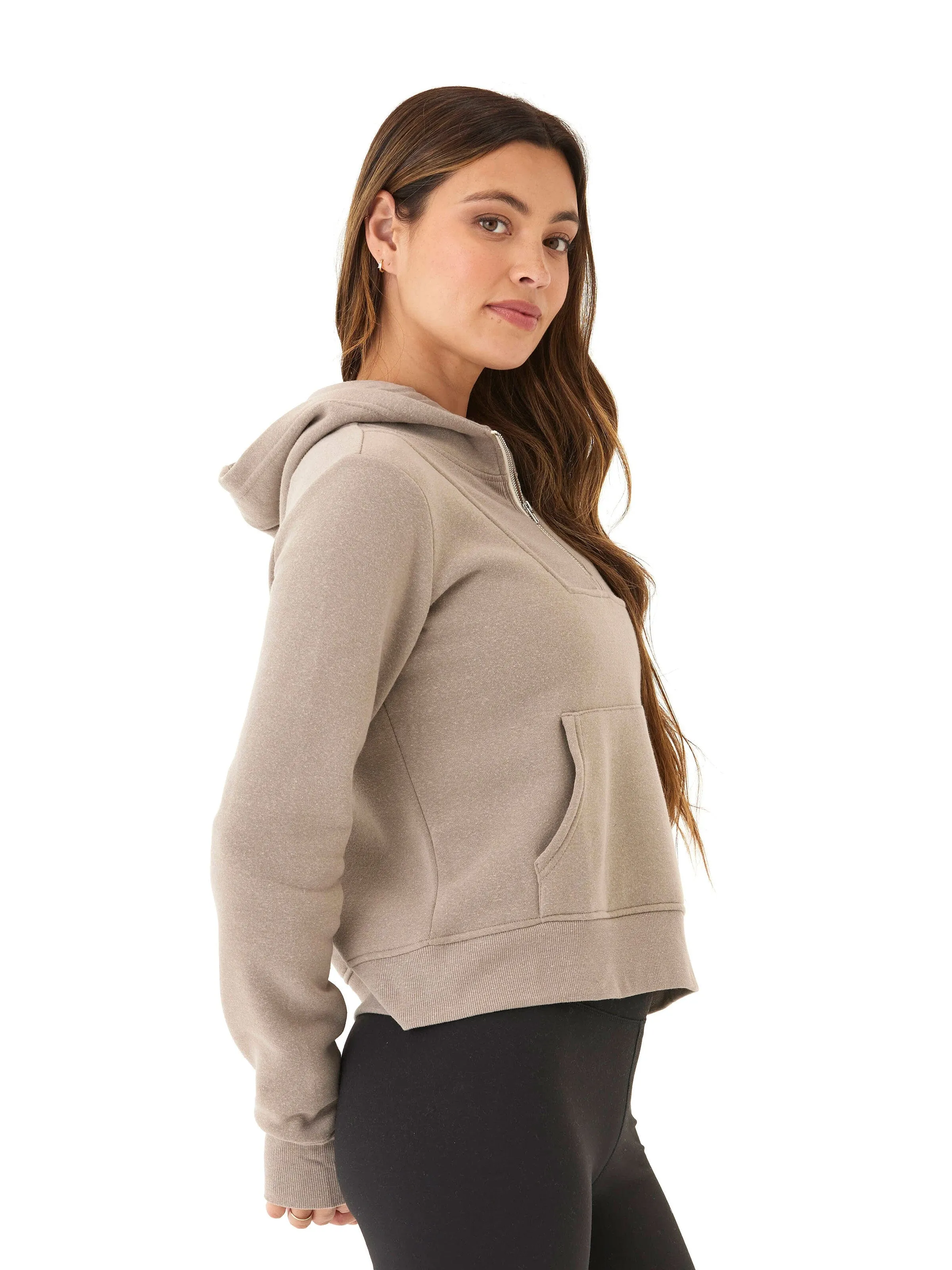 Tyra Triblend Fleece 1/4-Zip Hoodie Dynamic flex