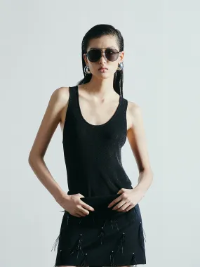Cold Day Fashion Cold-Weather Fashion U-neck Knitted Tank