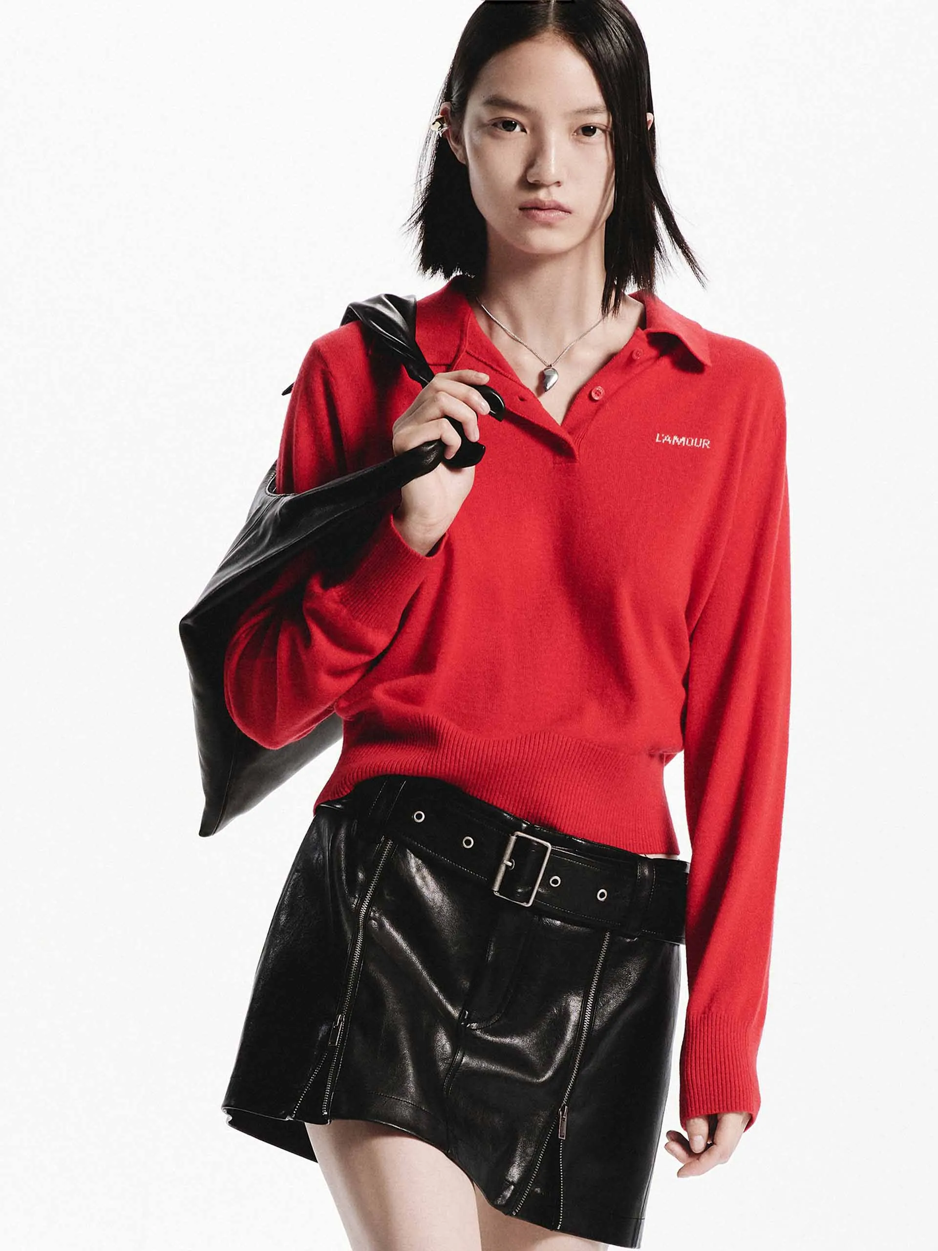Polo Collar Wool Top Ultimate Layering