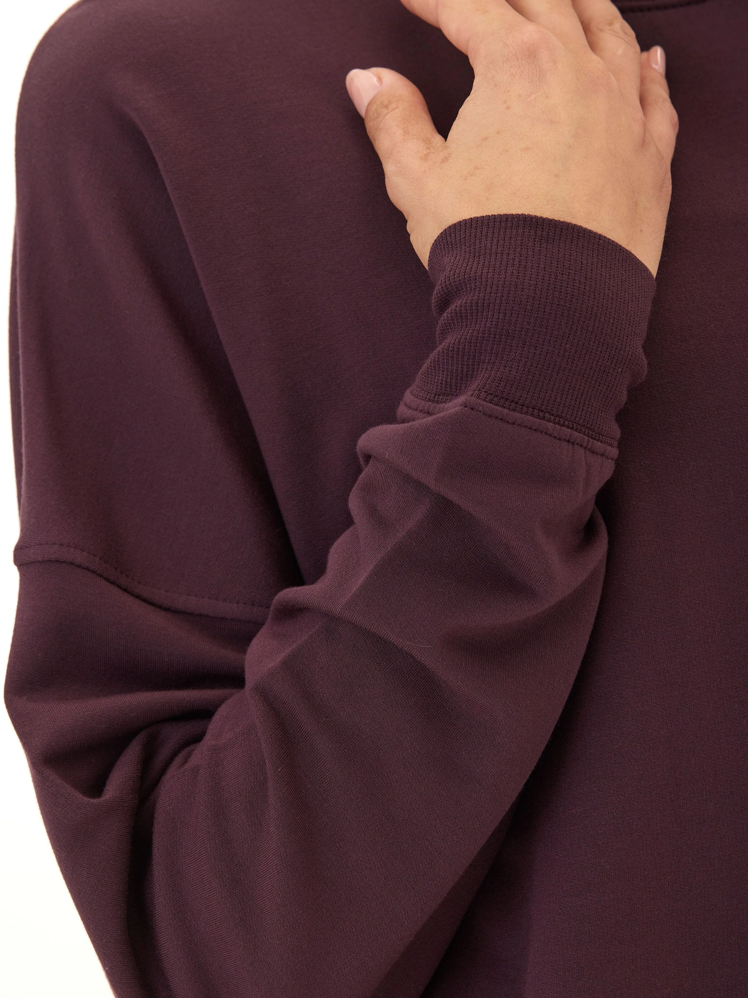 Hollow Fiber Fill Cathy Boyfriend Feather Fleece Pullover