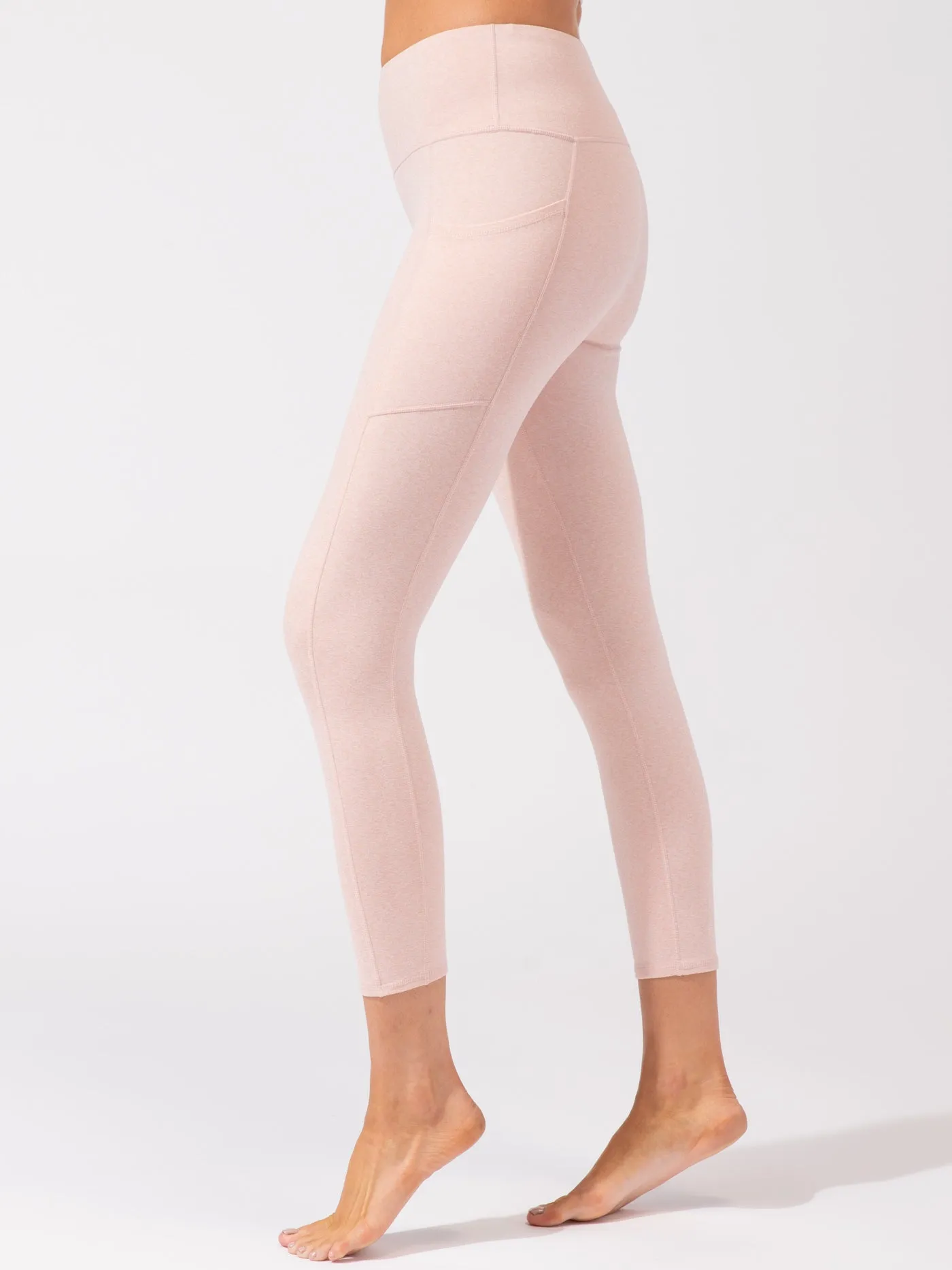 Monica Pocket High Rise 7/8 Legging 24" Tagless label Wrinkle Resistant Eco Shopper