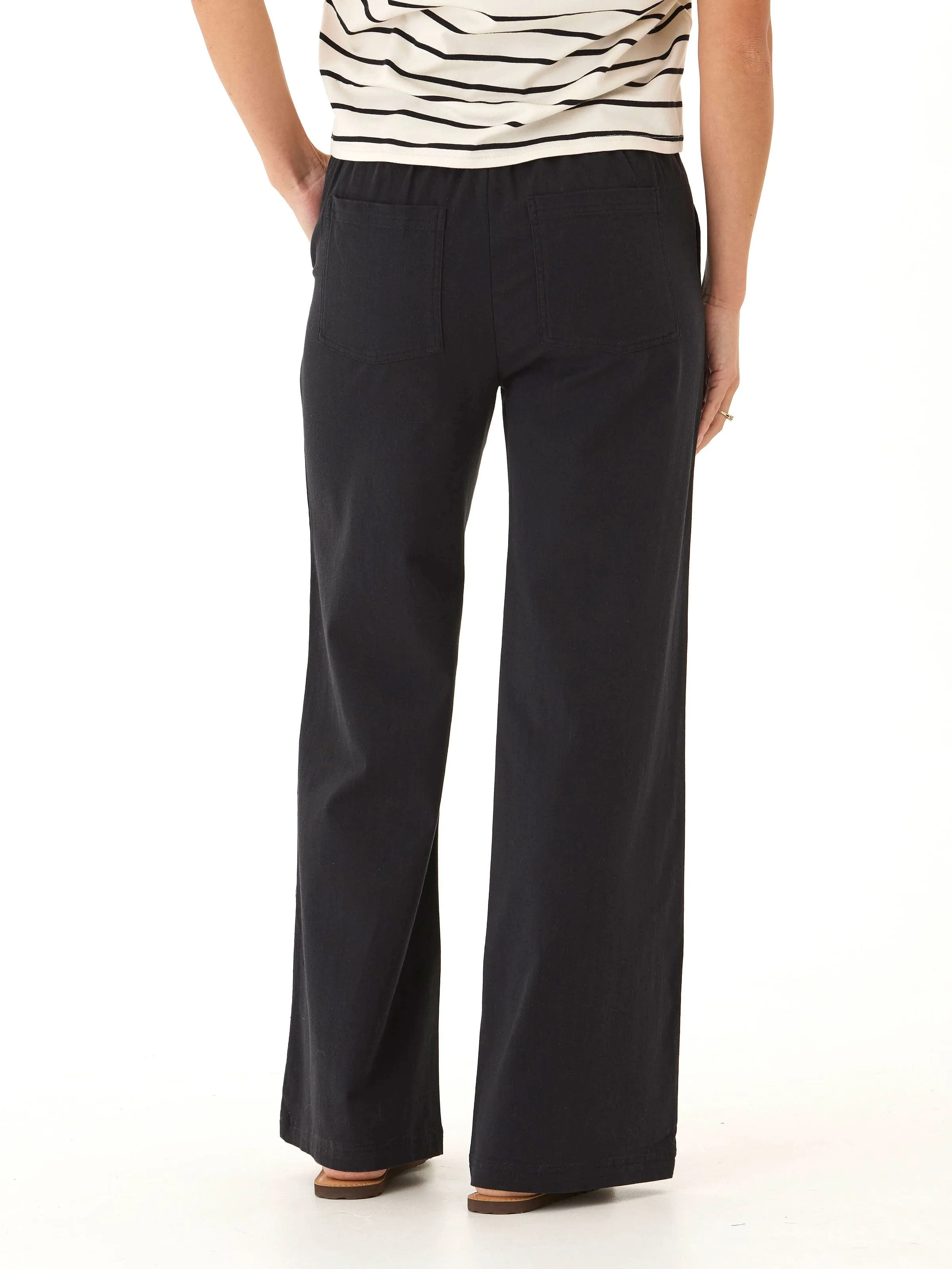 Anti Slip Waistband Pamela Stretch Twill Wide Leg Pant