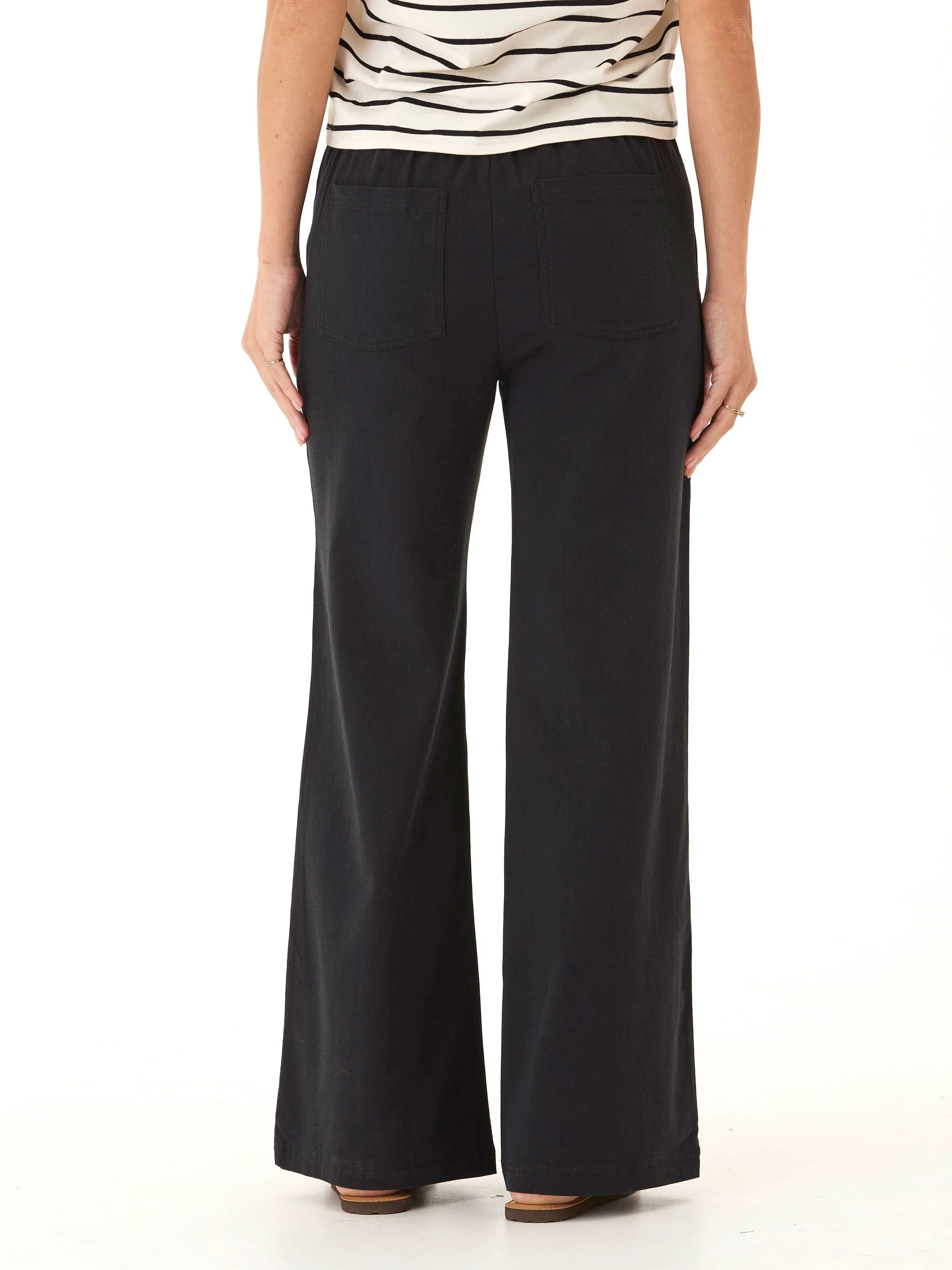 Pamela Stretch Twill Wide Leg Pant Smart Look