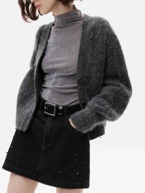 Fall Vibes Comfort Stretch Cropped Brushed Knit Cardigan