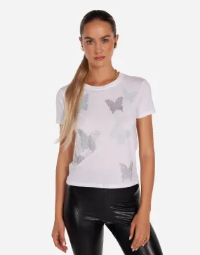 Unisex Fit Ursula Crystal Opal Butterflies