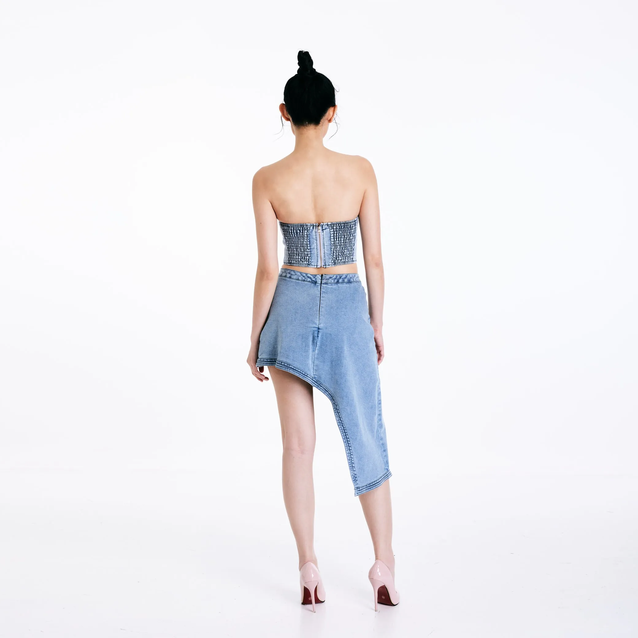 Denim Bralette Functional Casual