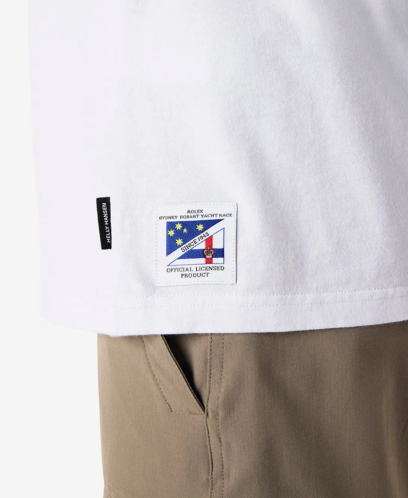 CROSS SAILS T-SHIRT, White SeamlessKnitConstruction EasyCareFabric