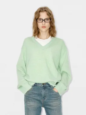 Comfy Look Trendy Knit V-neck Loose Sweater