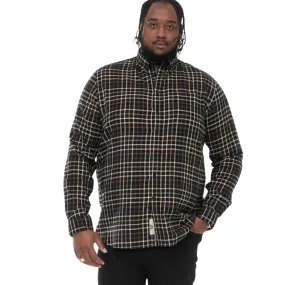 D555 Mens Destin Big & Tall Long Sleeve Check Patch Pocket Shirt Mesh Insert