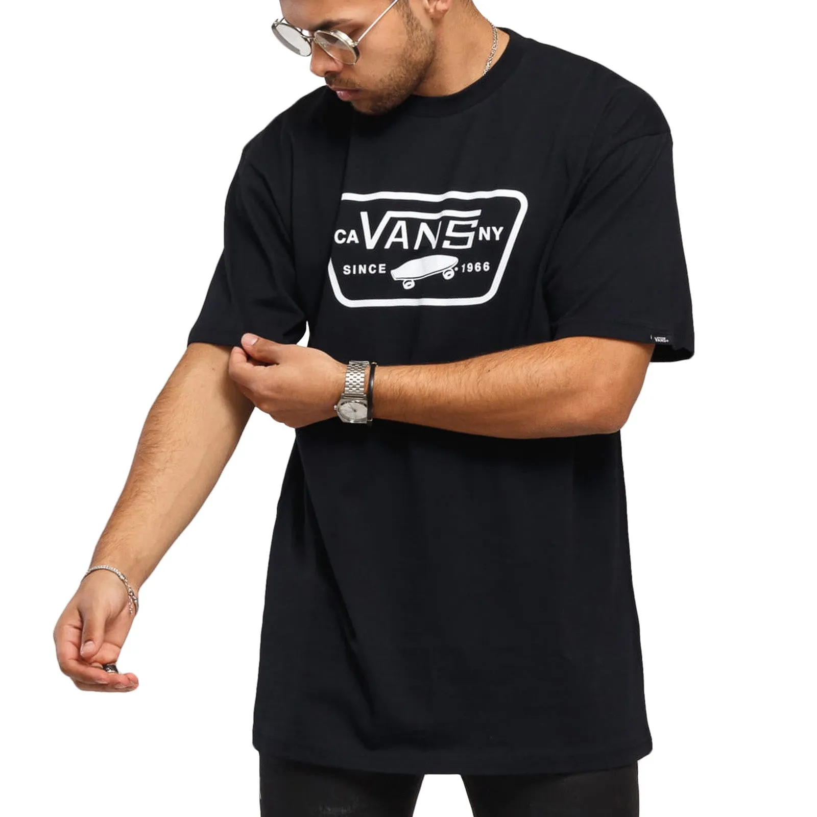 Vans Mens Full Patch T-Shirt - Black Bluesign Approved Material Ventilated Mesh Panels