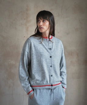 machine washable material Seasonal Comfort Varsity Cardigan