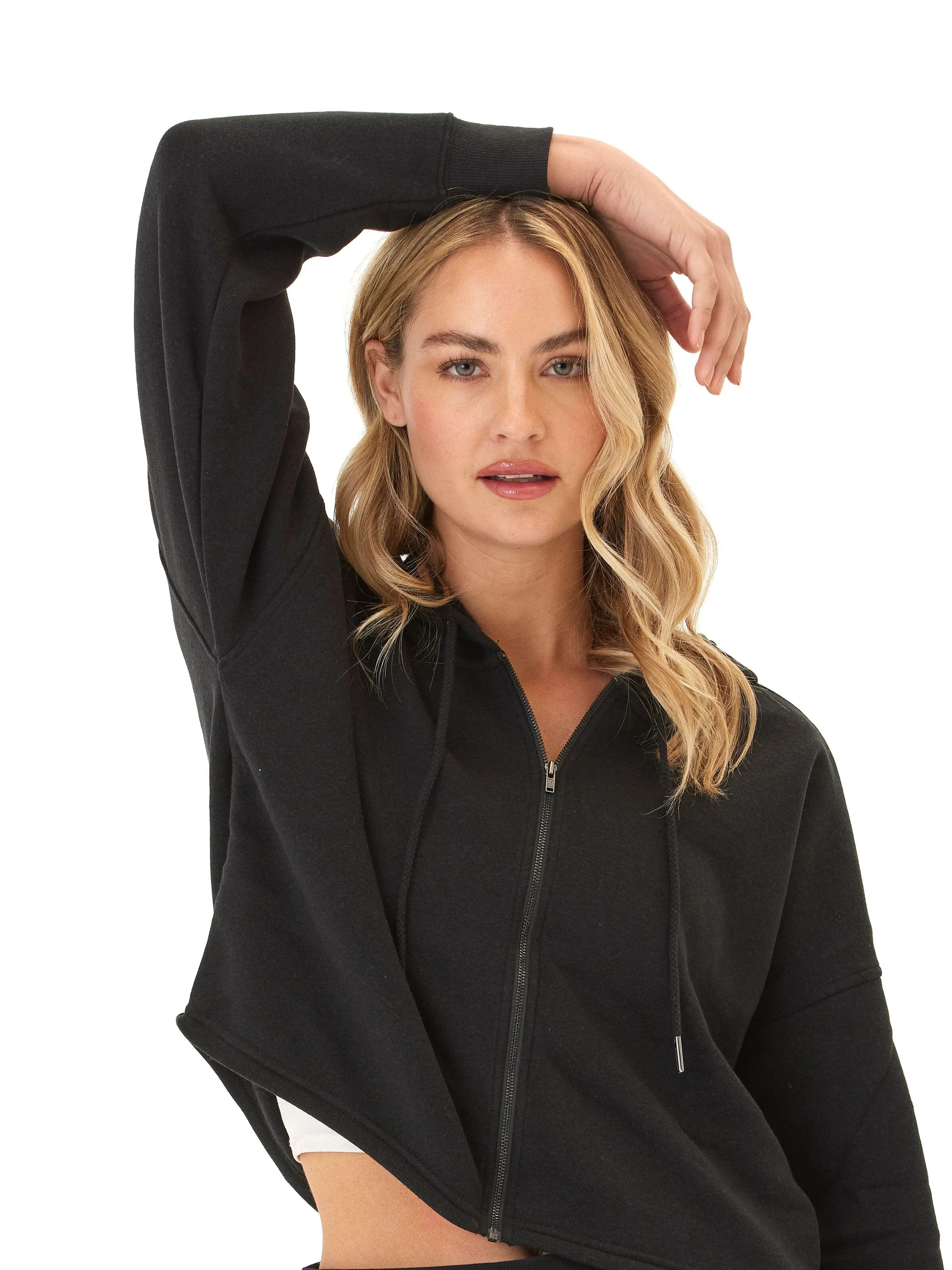 Chill Weather Venetia Triblend Fleece Crop Zip Hoodie