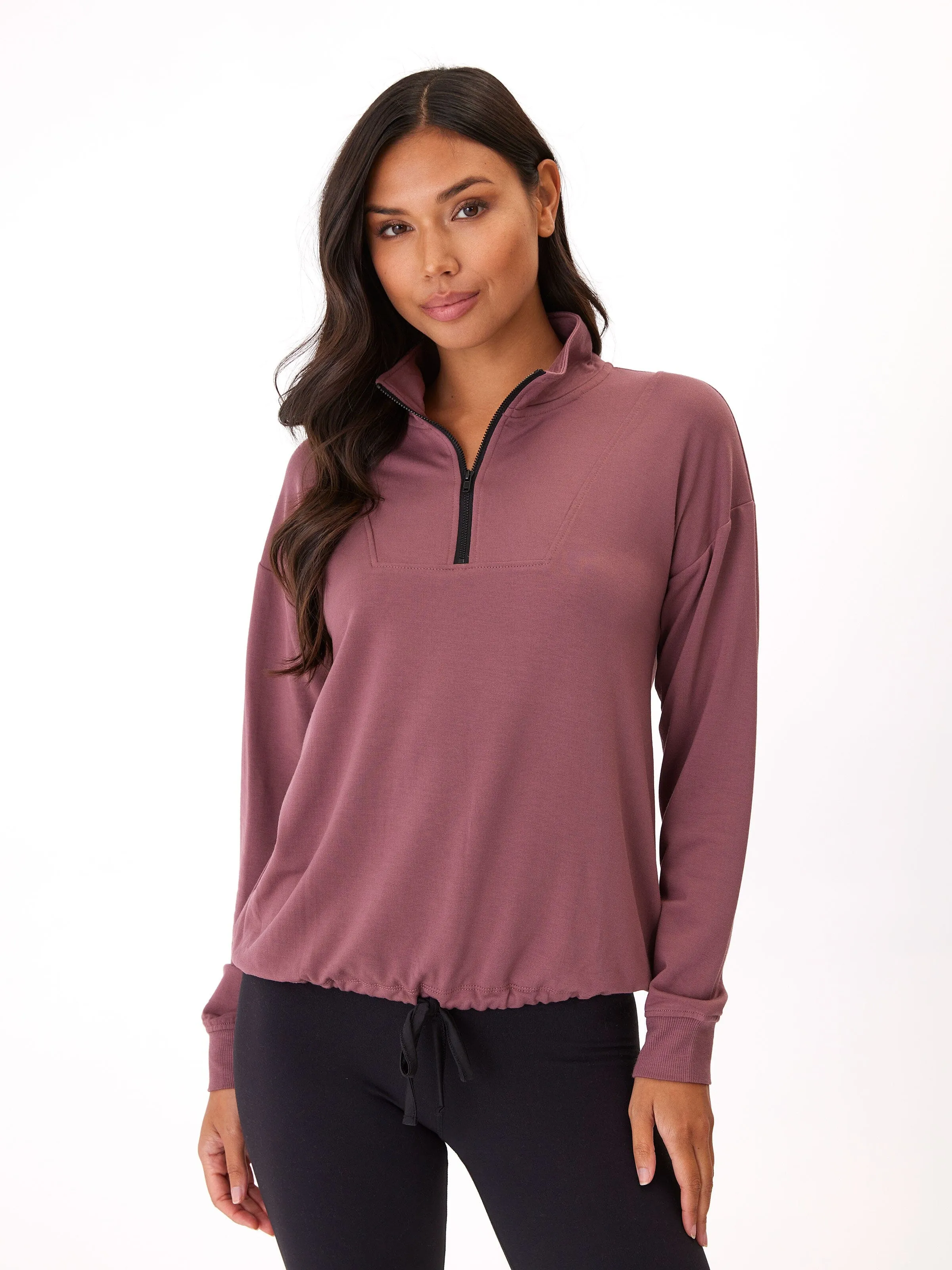 Waterproof Material Winter Outerwear Nyla Feather Fleece Half Zip Pullover