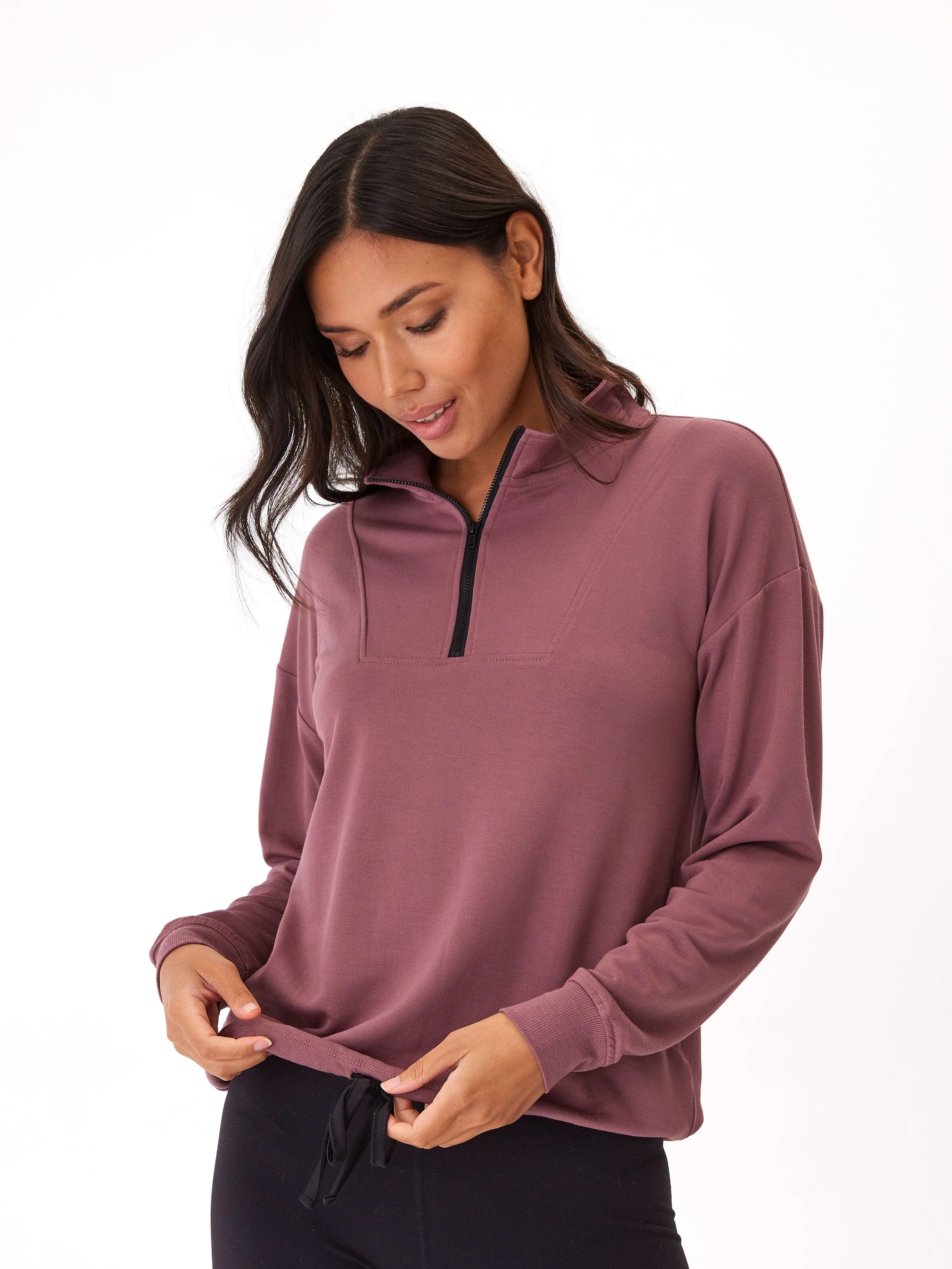 Nyla Feather Fleece Half Zip Pullover Compact Packable