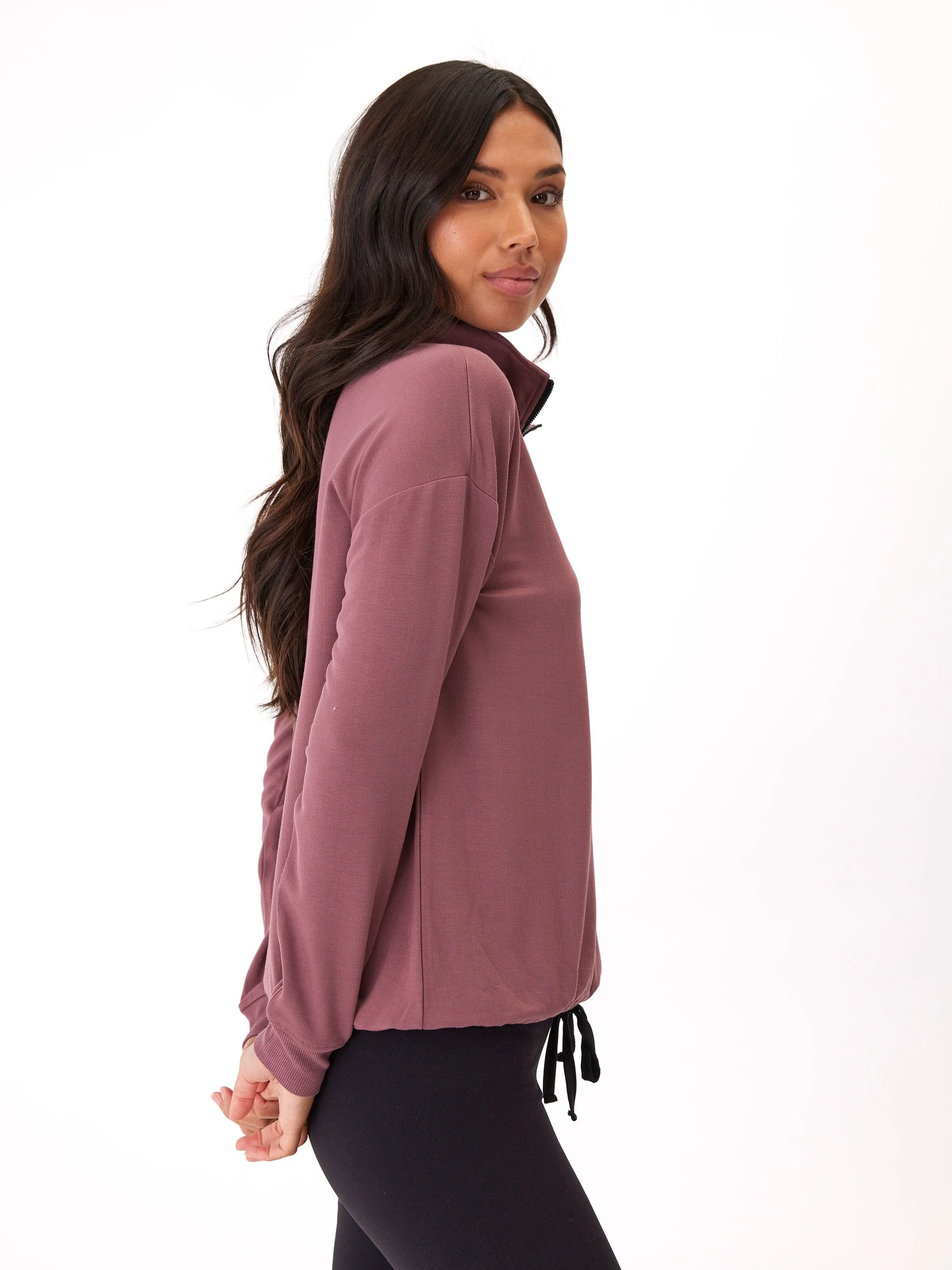 Camo Print Soft Weather Wear Nyla Feather Fleece Half Zip Pullover