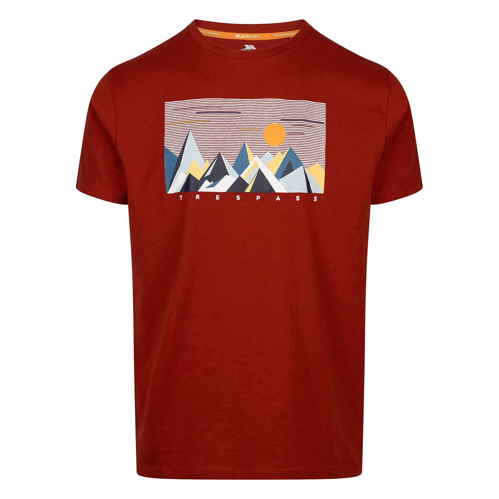 Trespass Mens Ennadai Graphic Short Sleeve T-Shirt DoubleLayered Neckline Soft Touch