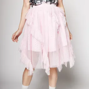 Asymmetric Tulle Midi Skirt Style Preview