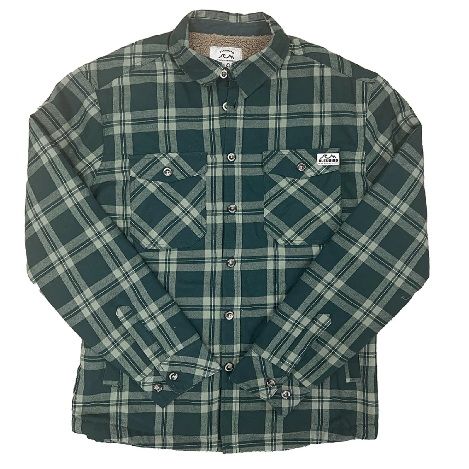 Bleubird Sequoia Checked Button Up Overshirt Durable Thread Construction Athletic Look