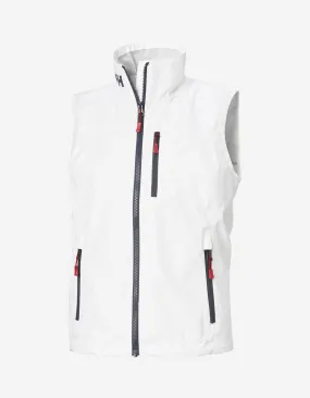 W CREW VEST 2.0, White Eco Conscious Dye Process Anti Pilling Fabric
