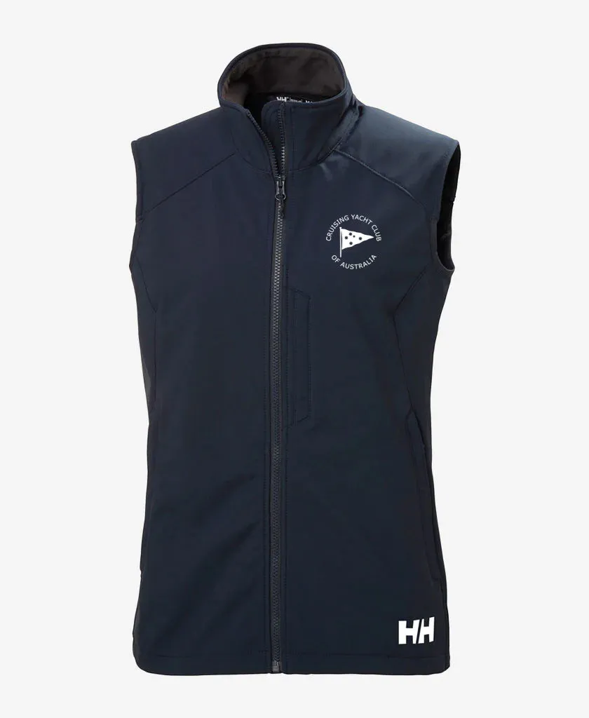 W CYCA PARAMOUNT SOFTSHELL VEST, Navy Eco Friendly Material Adaptive Tension Bands