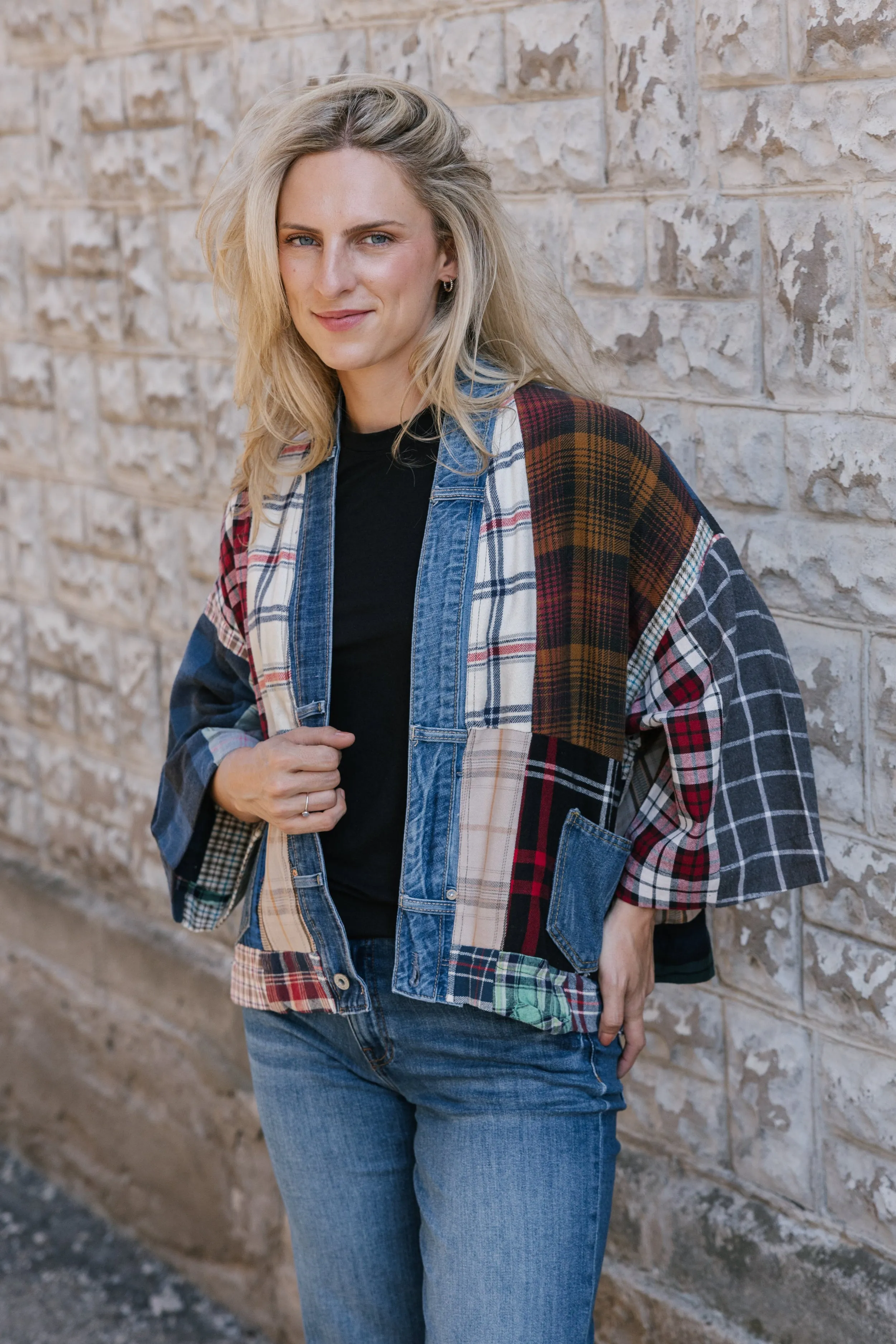 Layered Fashion Knit texture Lodge Cardigan