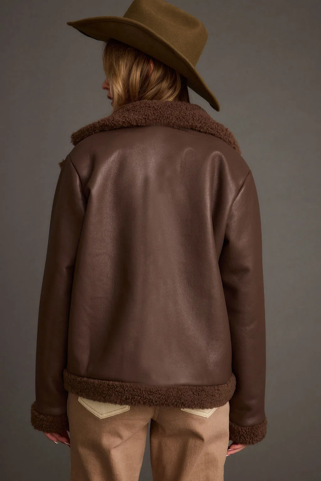 Durable Stitching PerimeterStructuralBoning Great Falls Brown Sherpa Coat