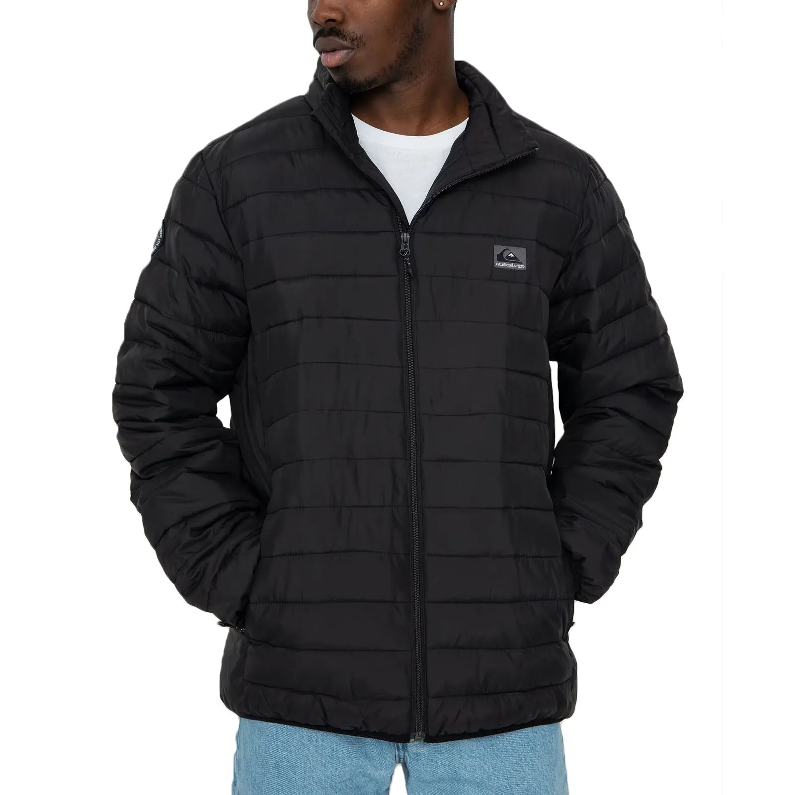 Seamless Design Quiksilver Mens Scaley Padded Jacket - Black