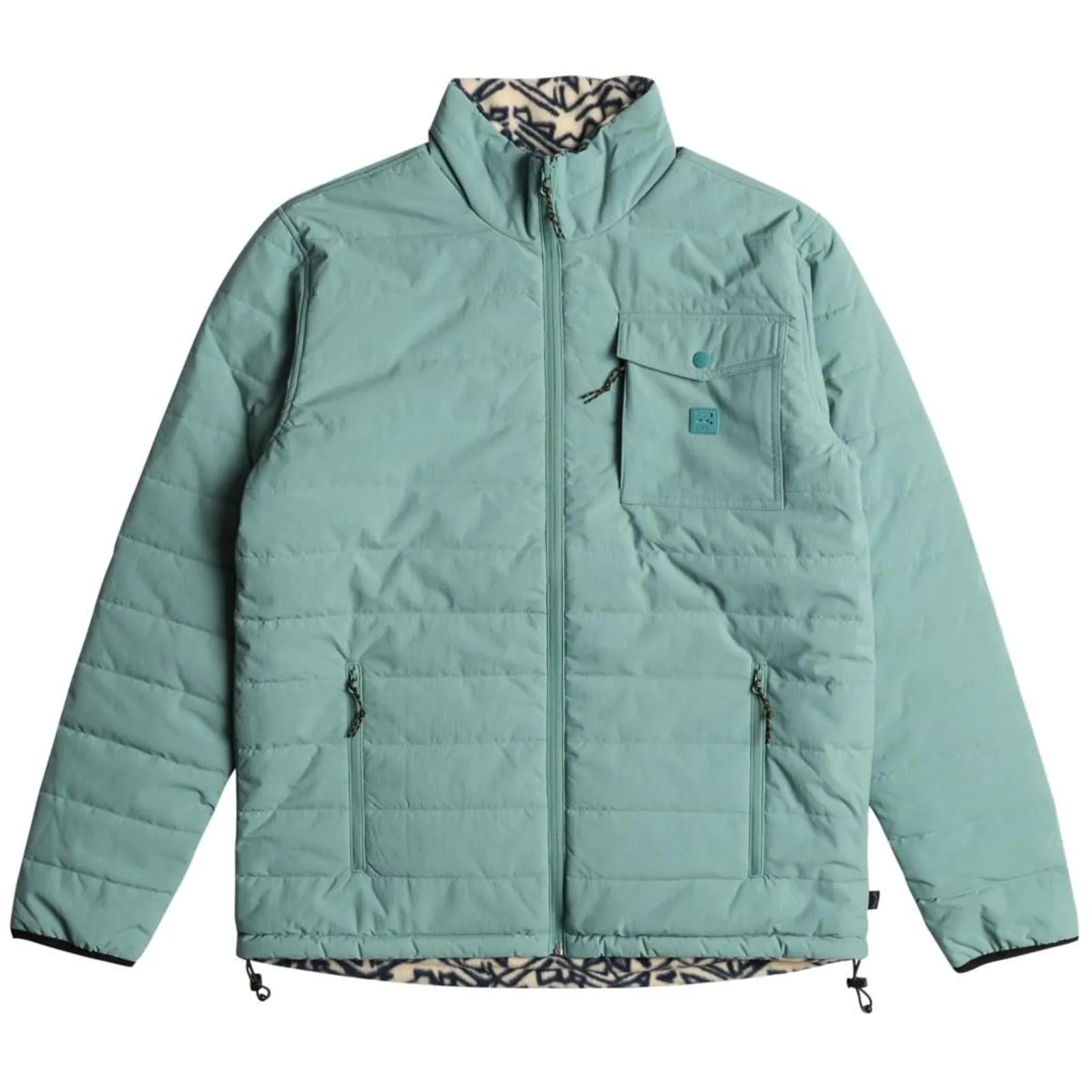 Billabong Mens Unwind 10k Reversible Water Repellent Puffer Jacket Slim Tailored