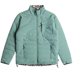 Billabong Mens Unwind 10k Reversible Water Repellent Puffer Jacket Leather Bits