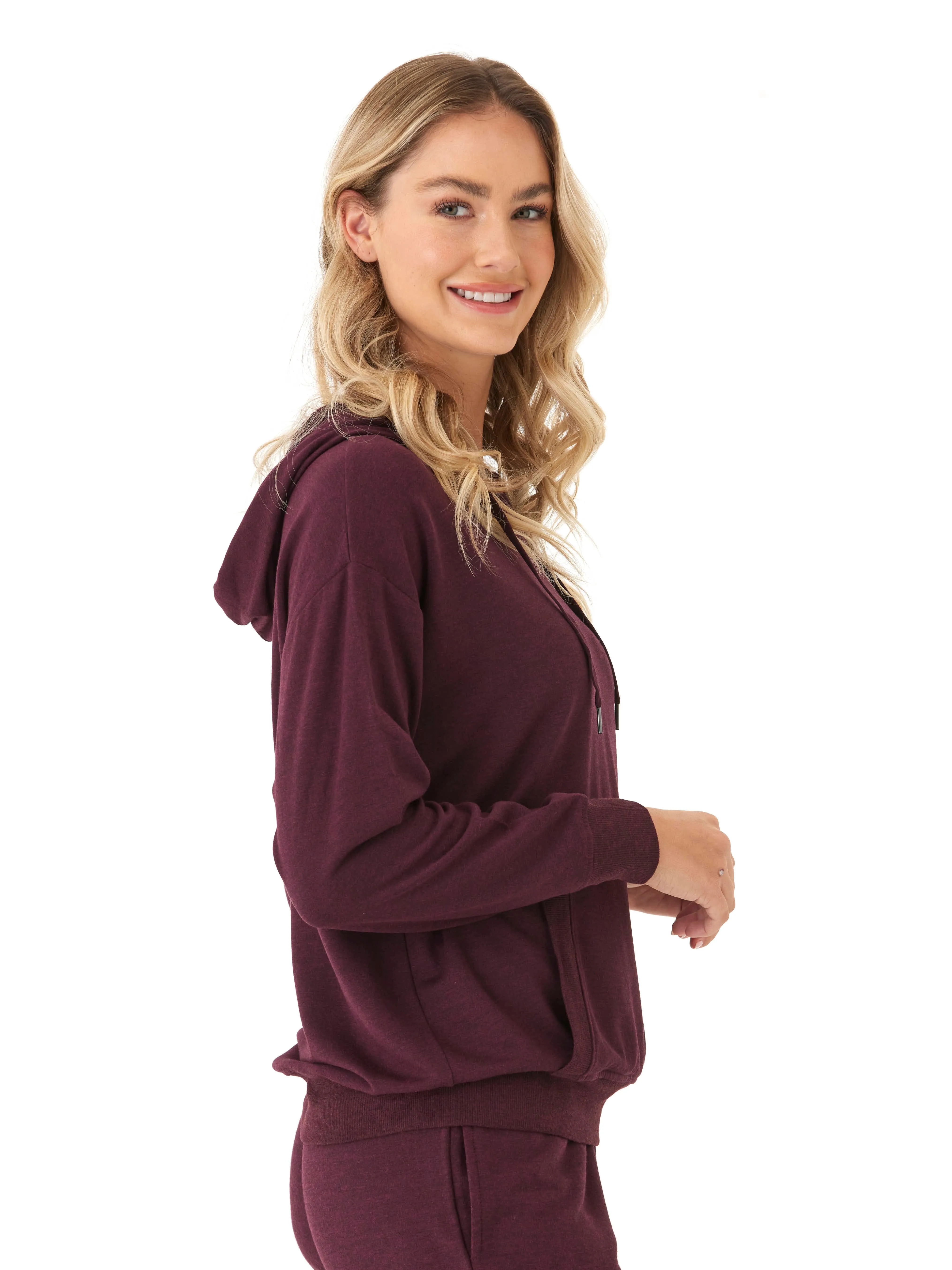 Madge Feather Fleece Pullover Hoodie Ventilation Vents Oversized Silhouette