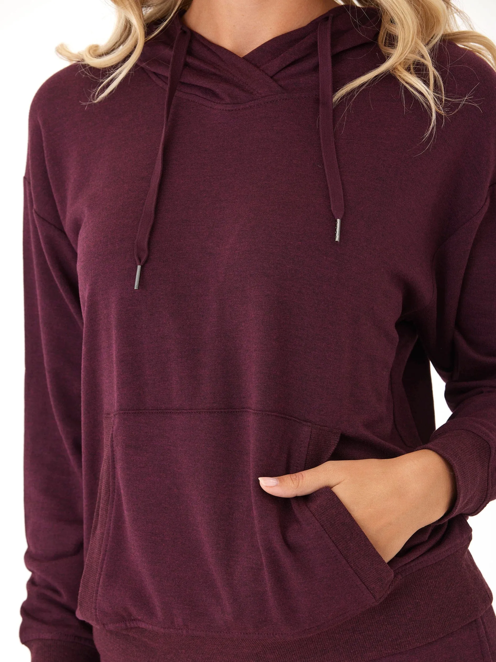 Madge Feather Fleece Pullover Hoodie Temperature control All Occasion