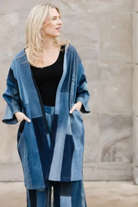 Tapiz Cardigan Denim O/S Hypoallergenic Yarn Construction