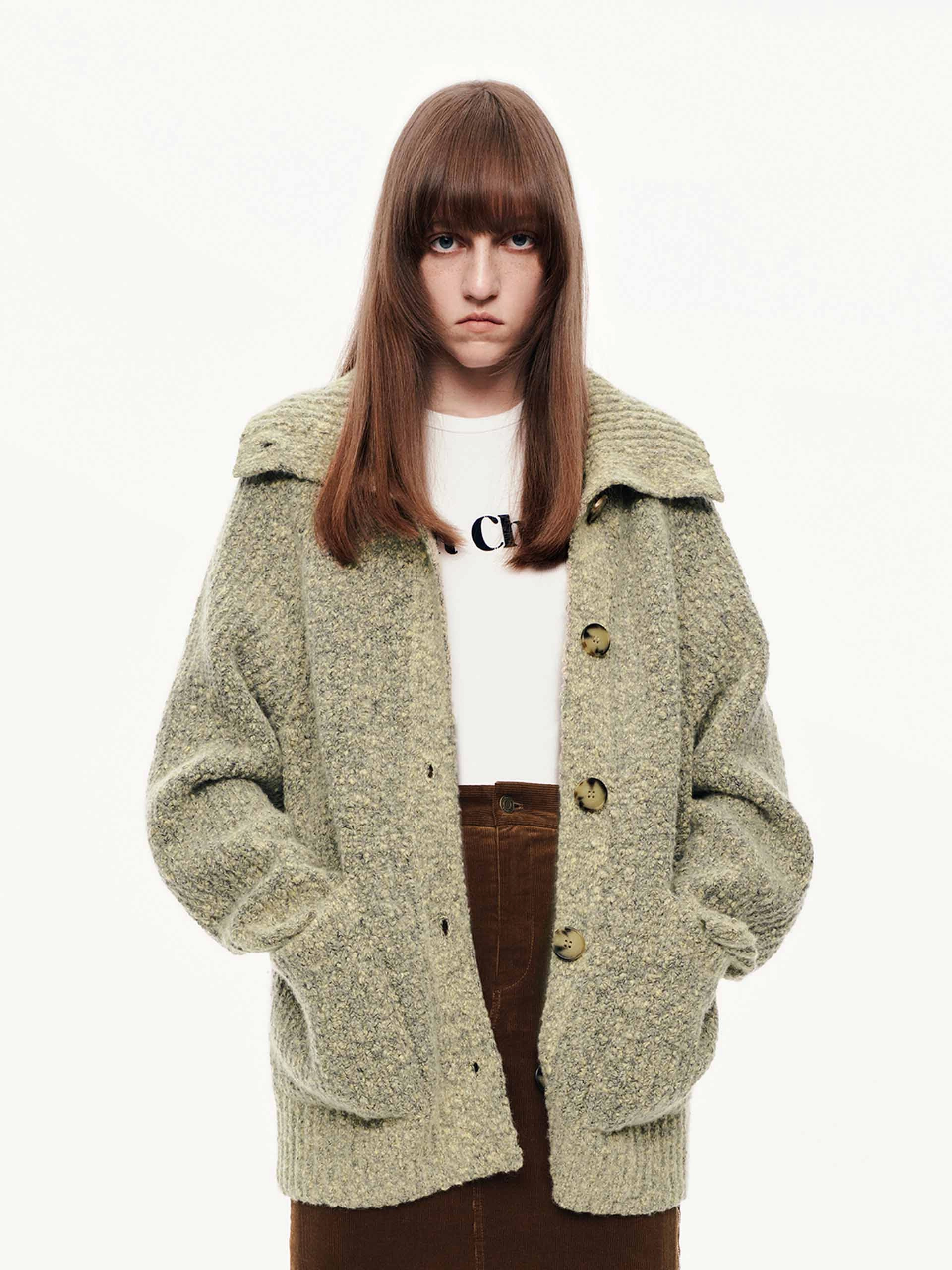 Everyday Classic Wool Blend Button Cardigan