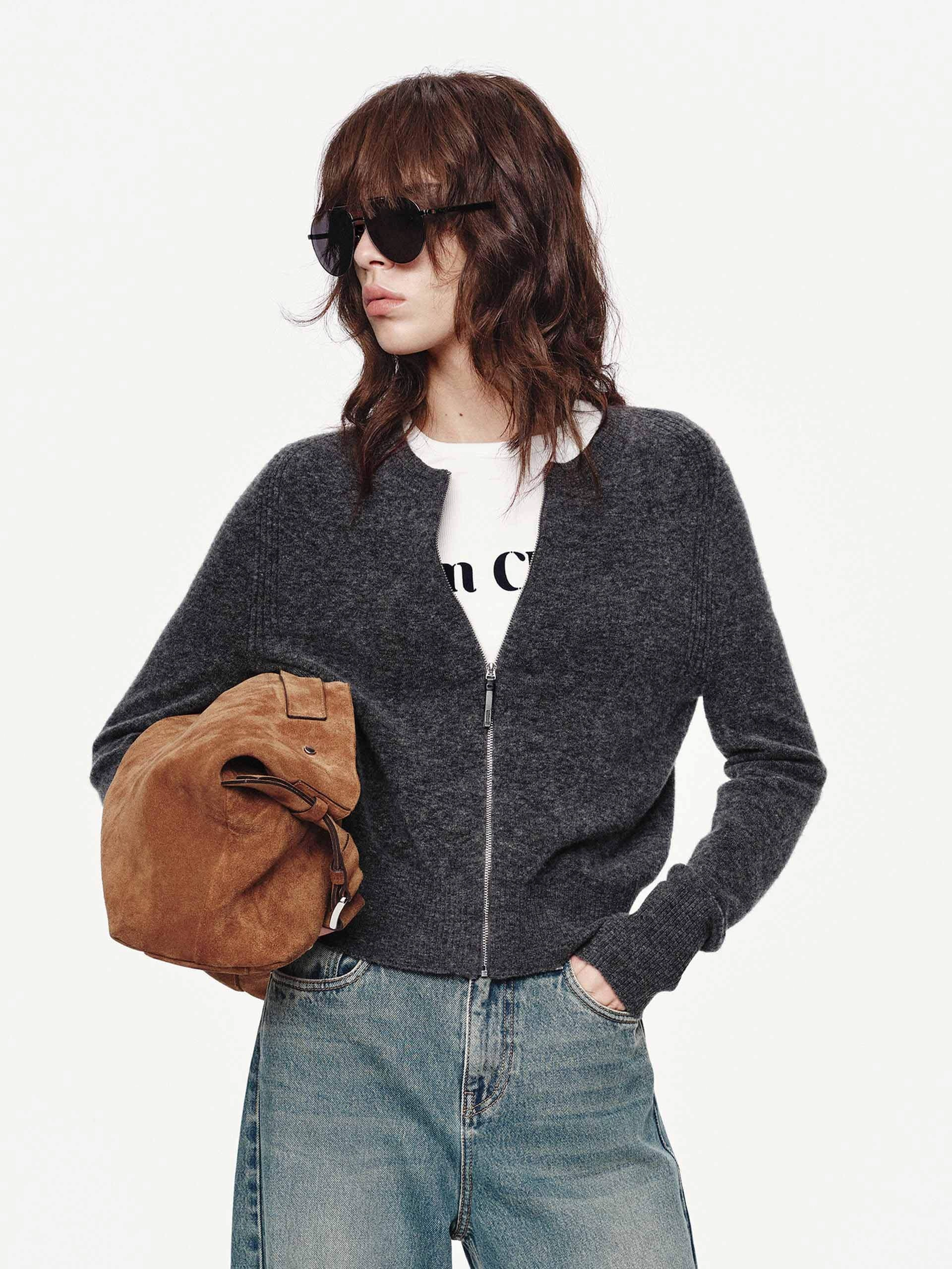 Neutral Look gentle touch Wool Blend Knitted Cardigan