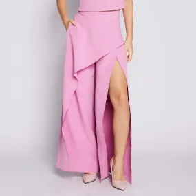 Coco Slit Pants Plain style Go-To Choice