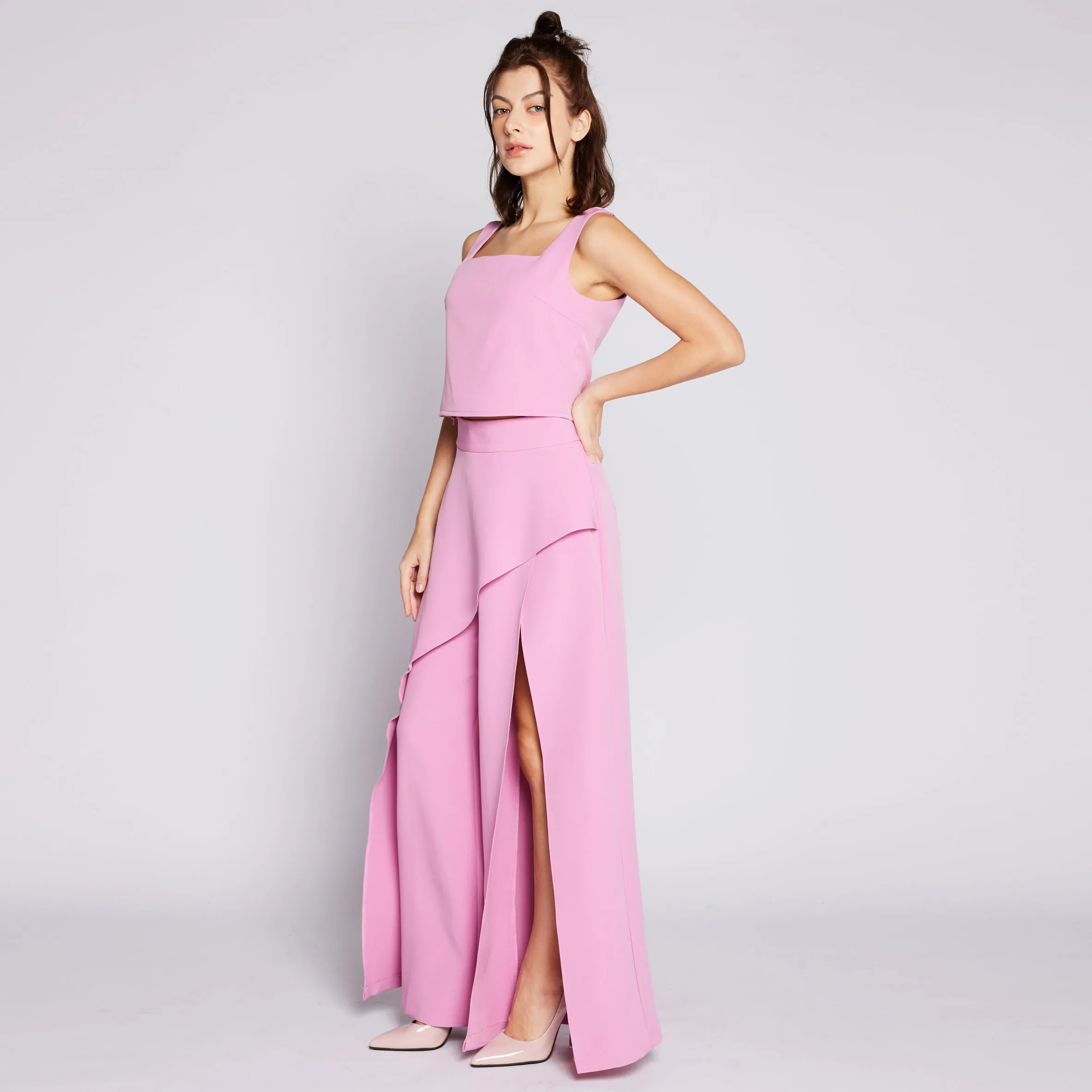 Coco Slit Pants Reliable Basic Comfortable clothing