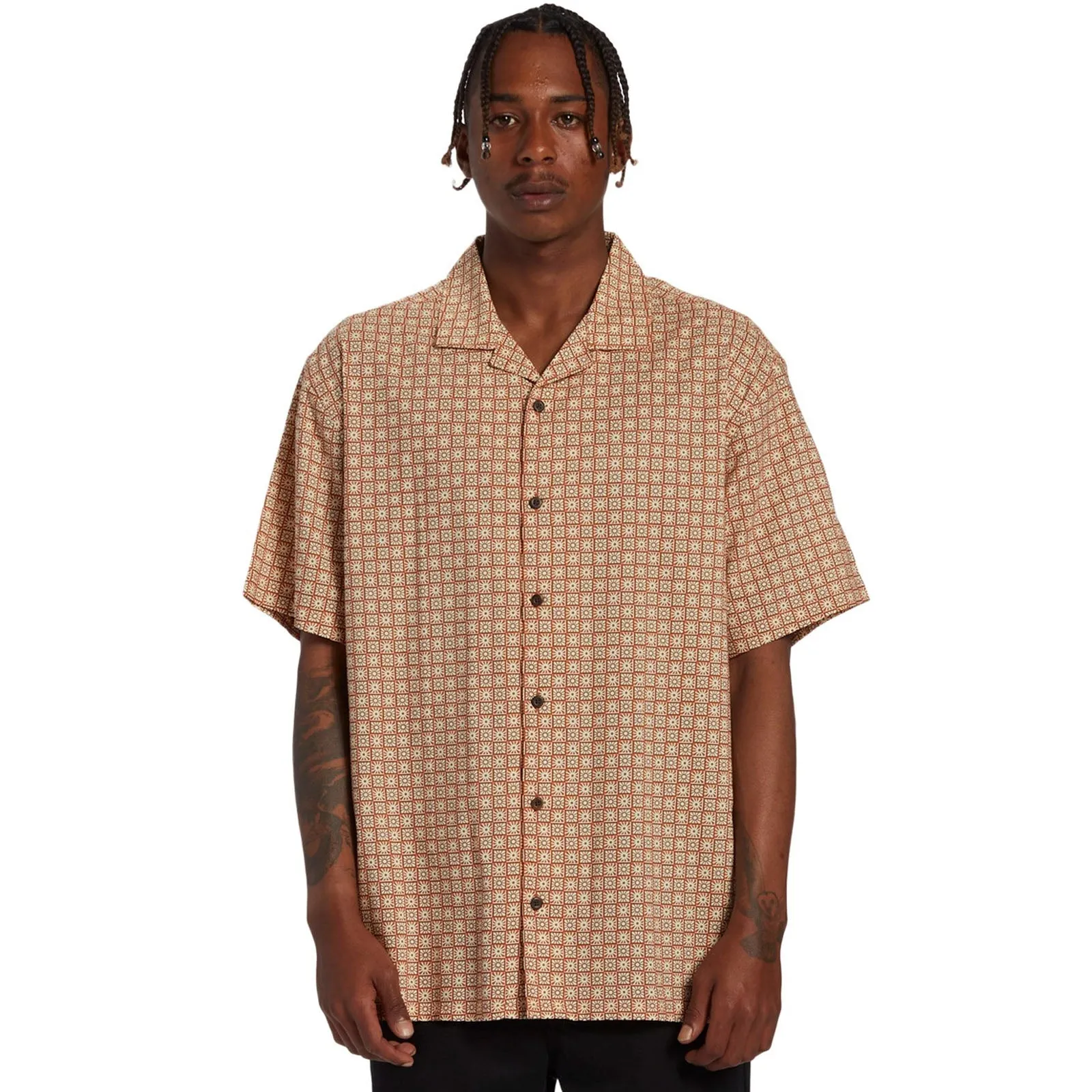 Billabong Mens Sunday Vacay Short Sleeve Shirt Textured Finish