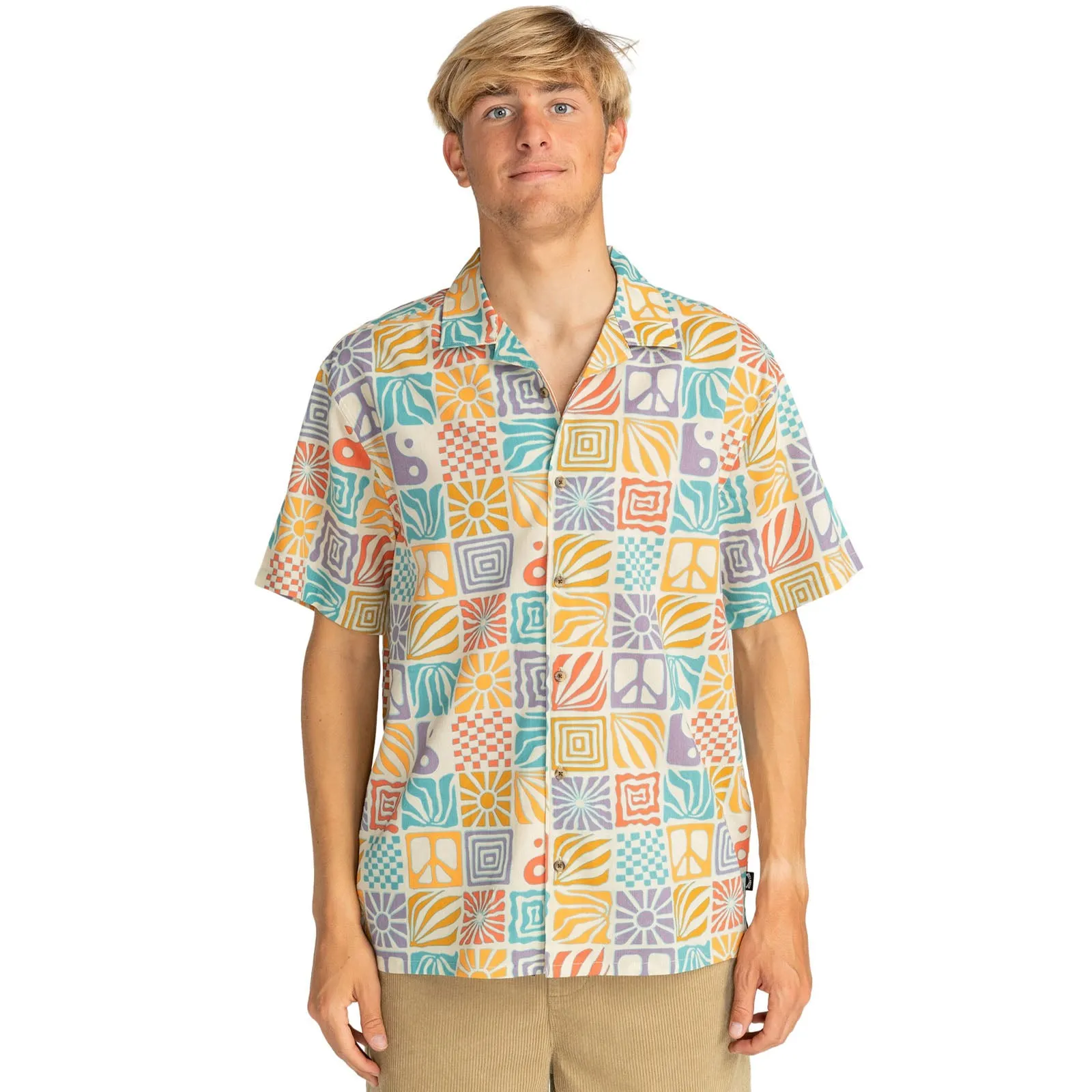 Billabong Mens Sunday Vacay Short Sleeve Shirt Festival Fashion Tailored Cut
