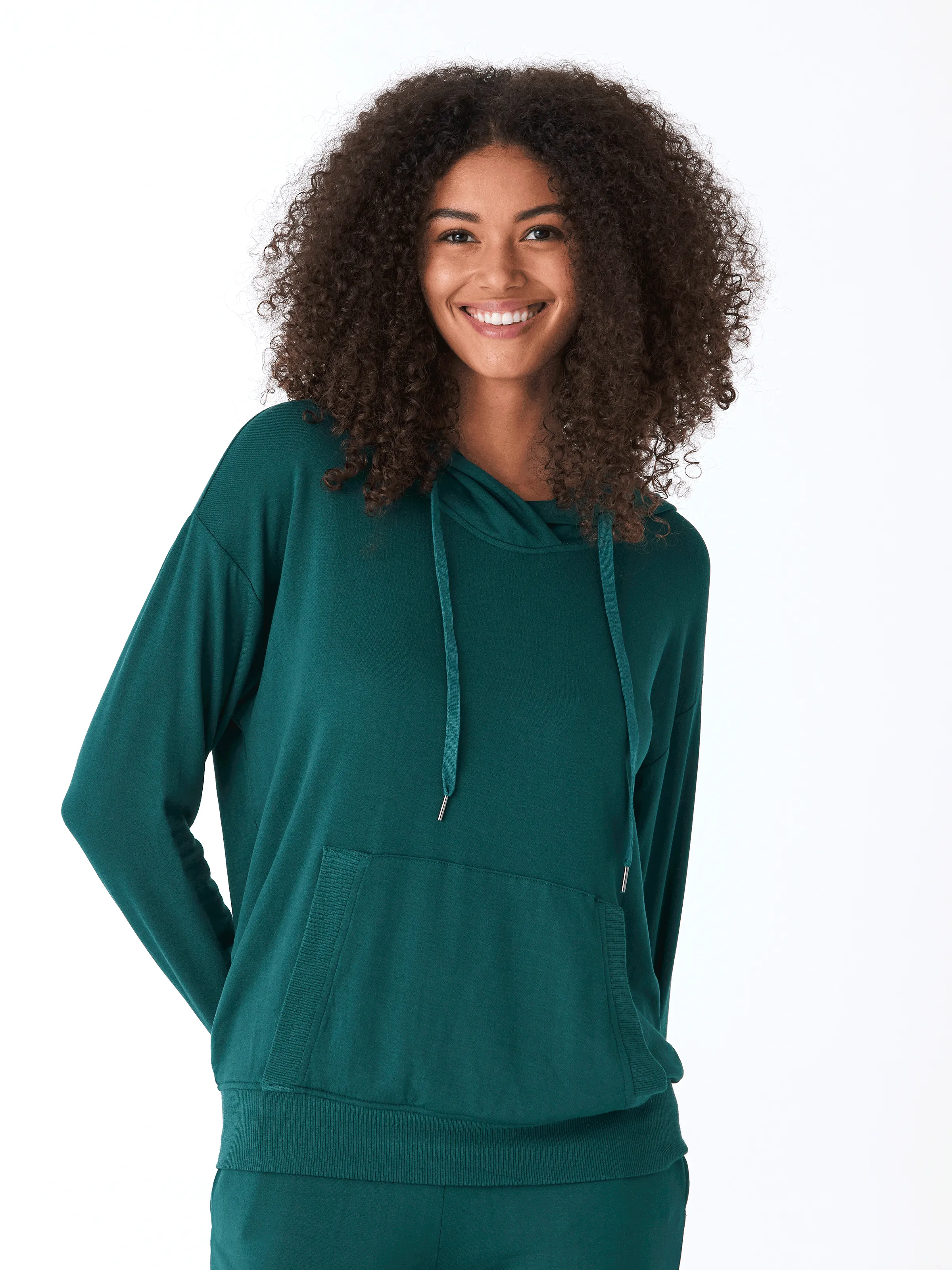 Madge Feather Fleece Pullover Hoodie WindproofTechnology