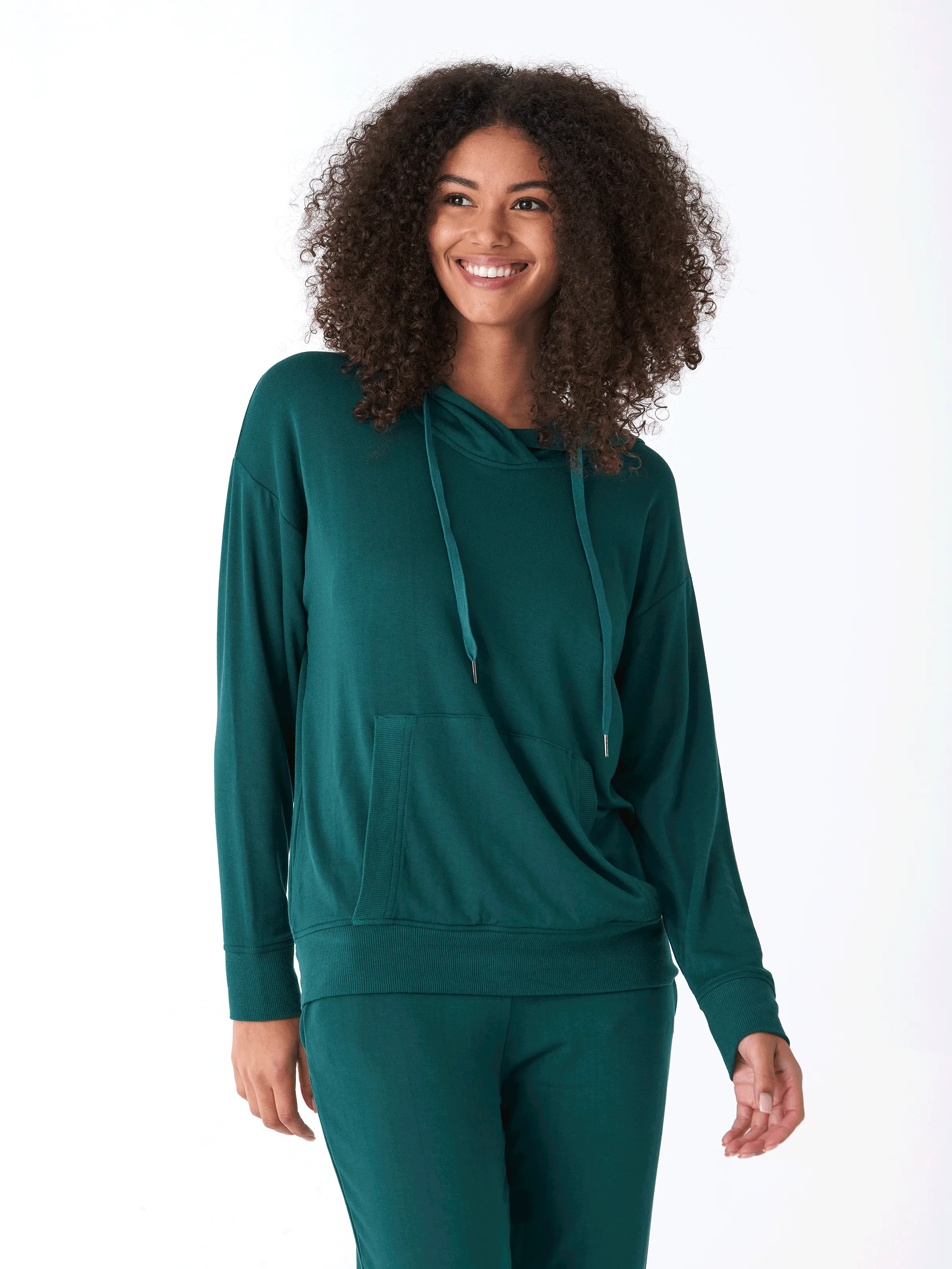 Winter Layers Strong Stitches Madge Feather Fleece Pullover Hoodie