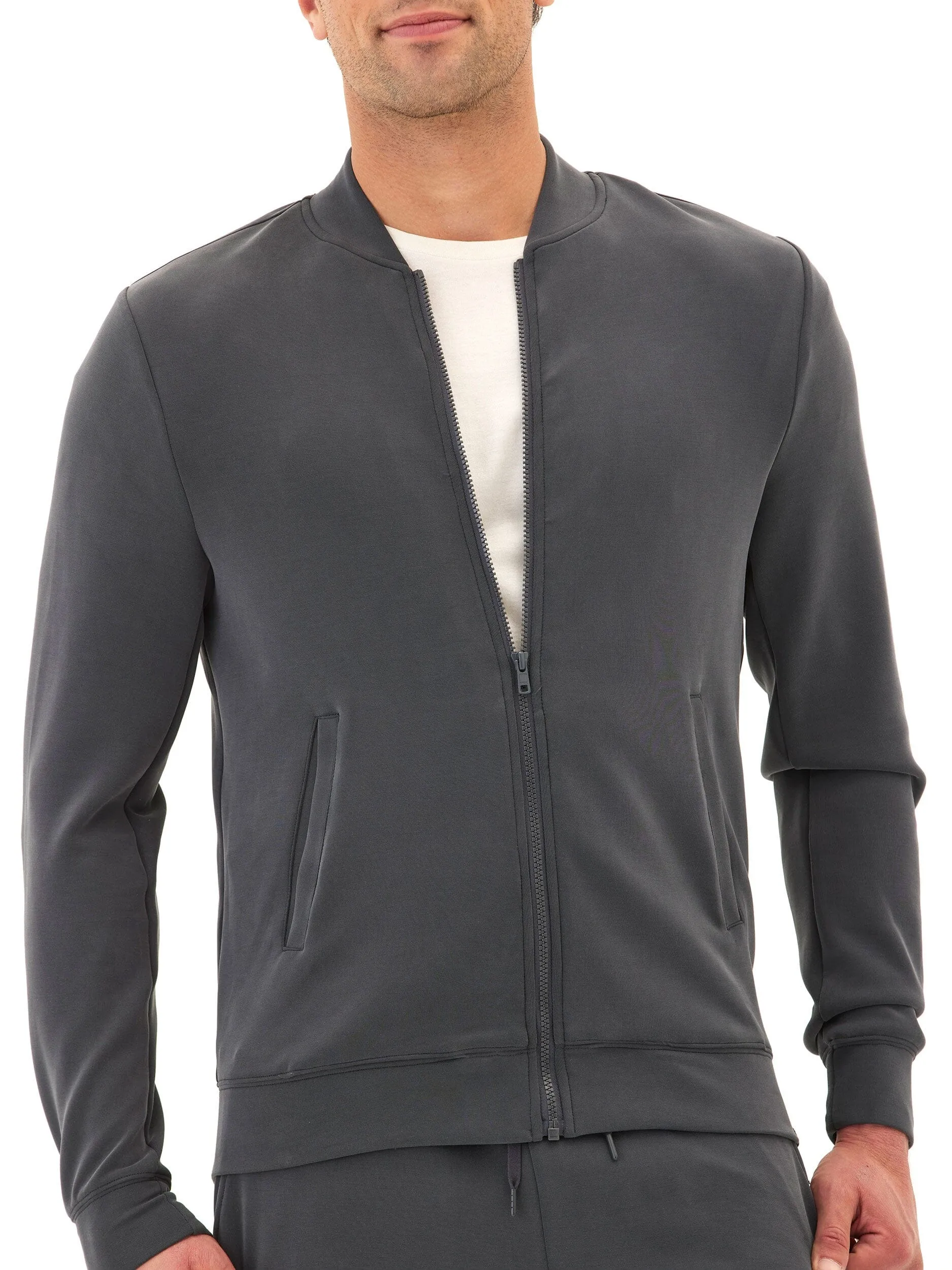 Recycled Material Construction Trail To Town Bartow Sueded Modal Zip Jacket