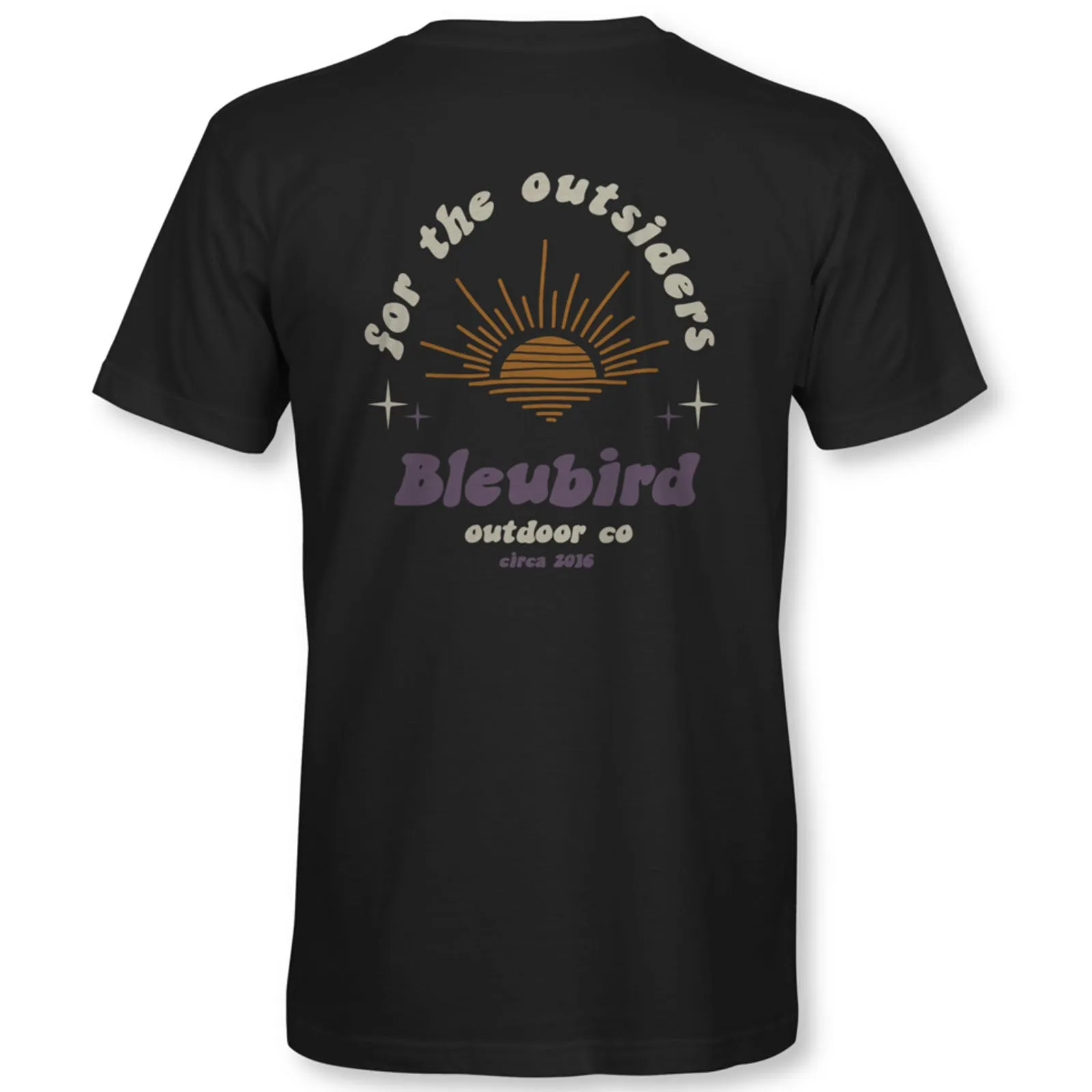 DoubleStitched Hem Bonded Seam Durability Bleubird Unisex Outsider Short Sleeve T-Shirt