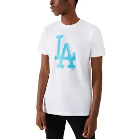 New Era Mens LA Dodgers MLB T-Shirt - White Elastic Edge Binding AllDaySoftness
