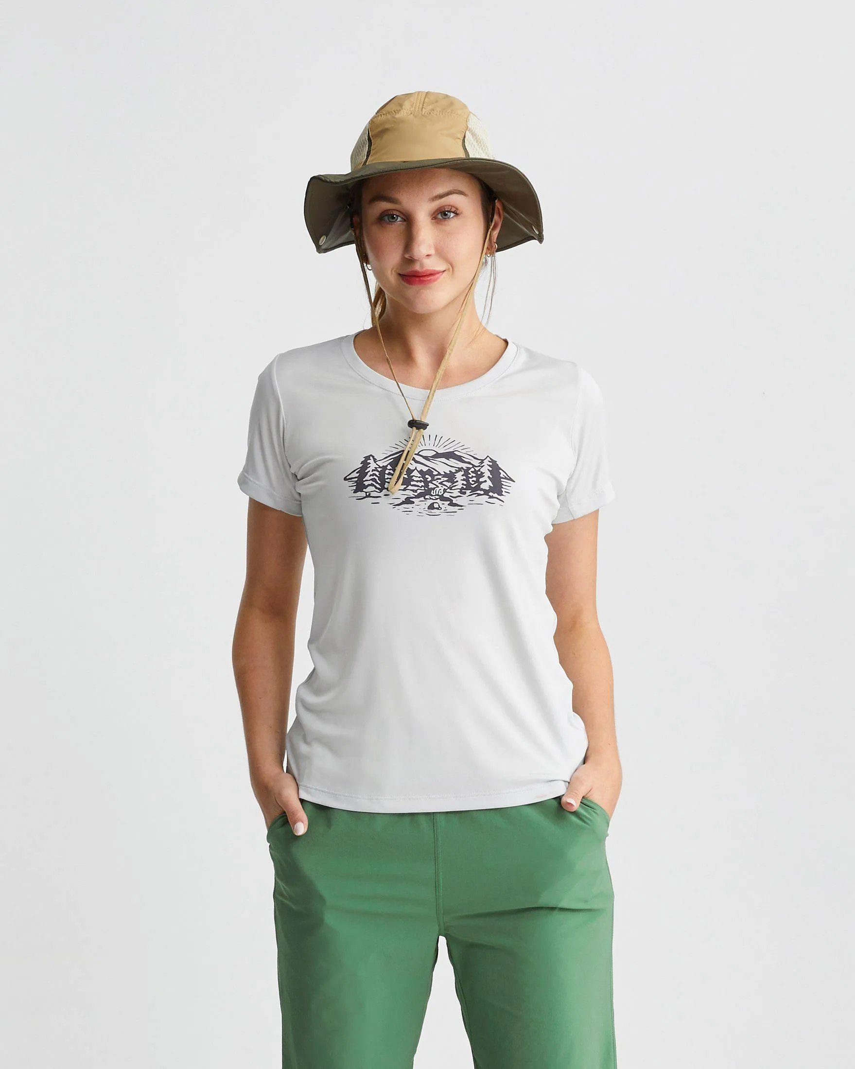W's Trailblazer Tee- Sunrise Weekend Wardrobe UV Protective Coating