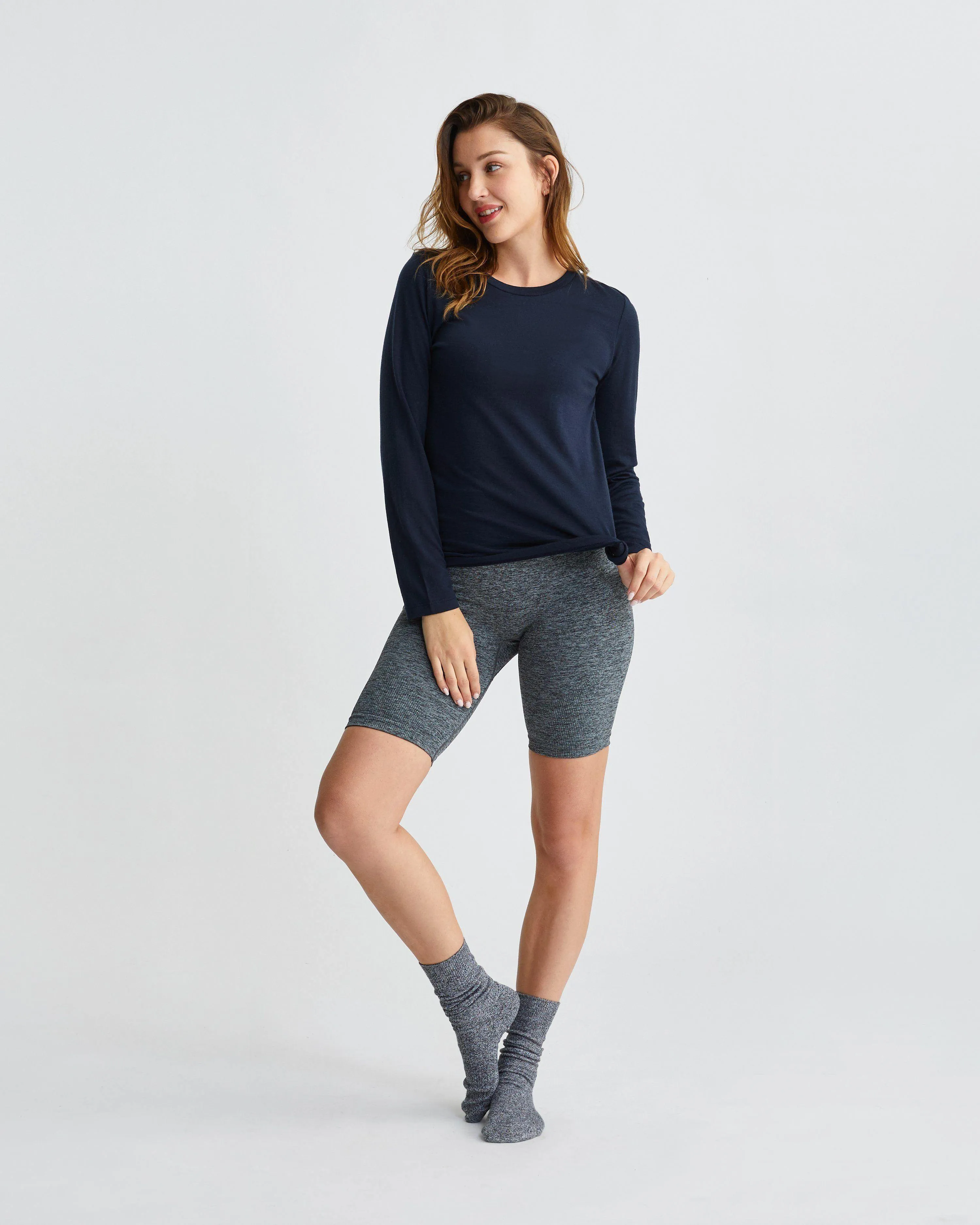Loose - fitting Animal Print W's Traveler Merino LS Tee