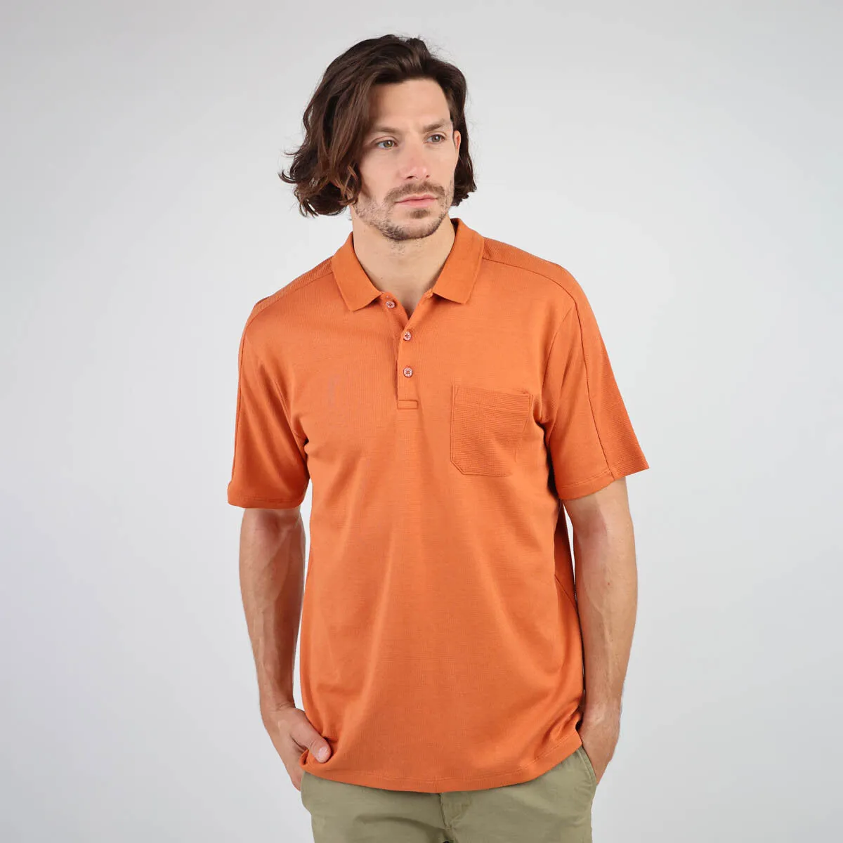 Flexible Layer Stylish Look OXBOW Mens Nukak Short Sleeve Polo Shirt