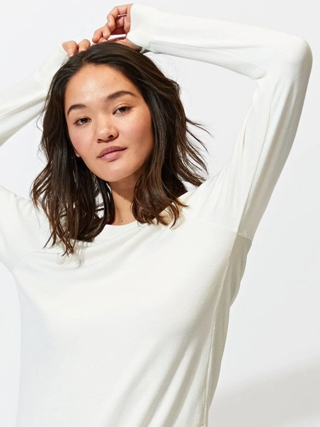 Enhanced Edge Binding Leanna Feather Fleece Tunic