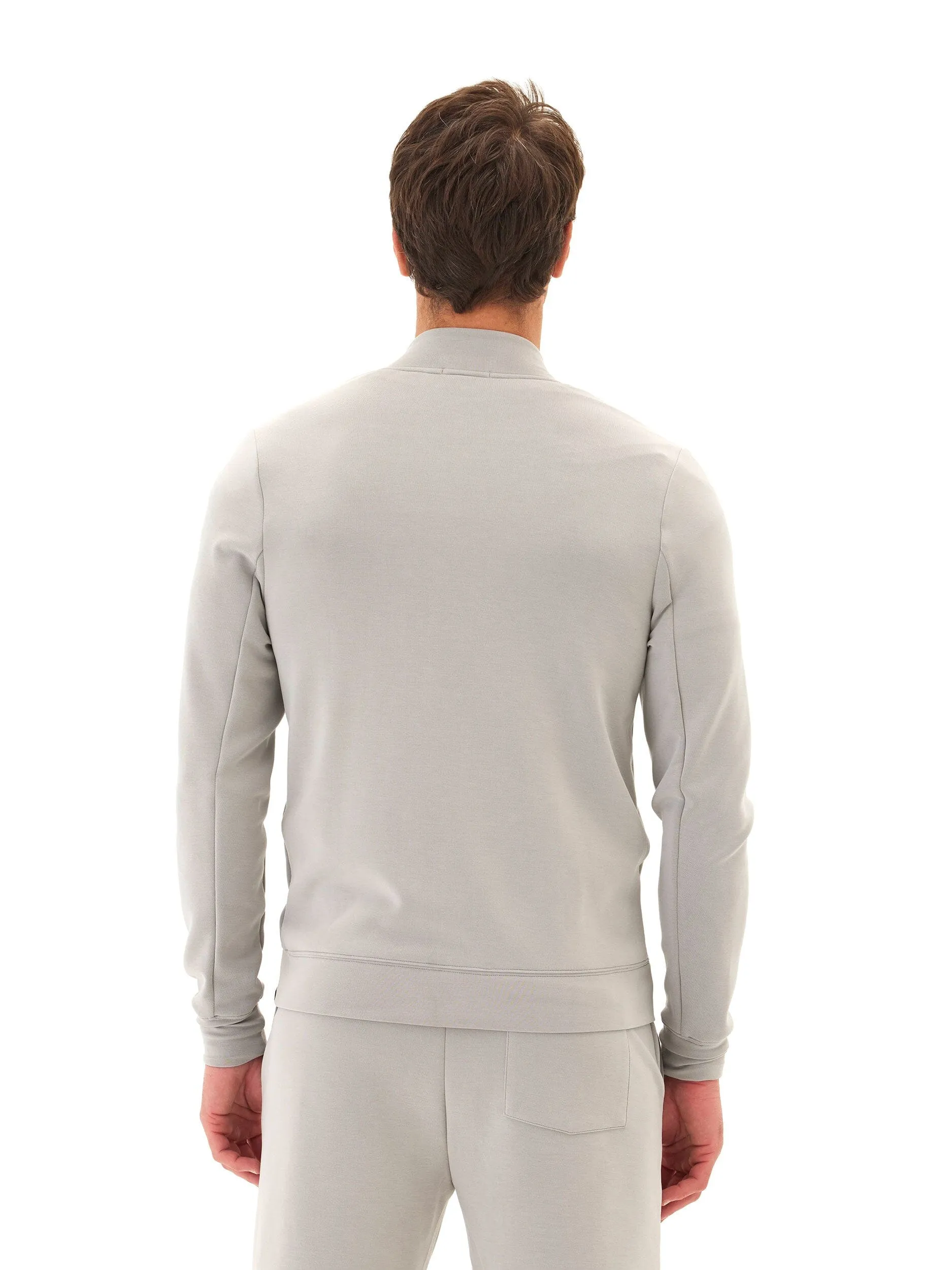 Bartow Sueded Modal Zip Jacket TapedSeamConstruction Fleece Inside